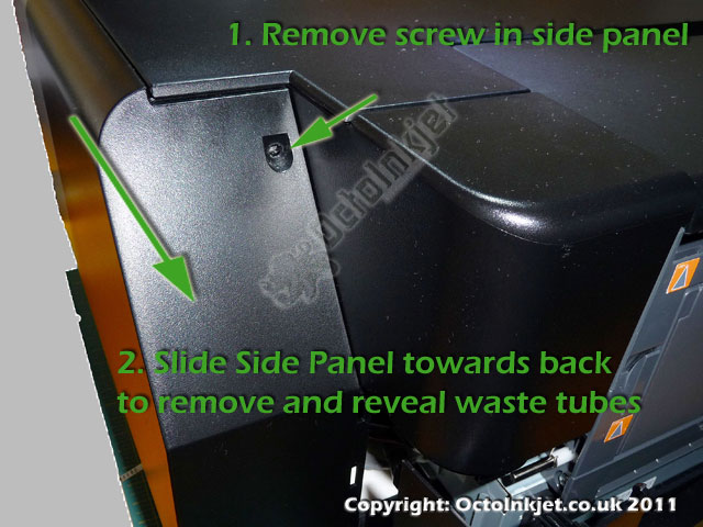 Remove screw at top/rear of side panel