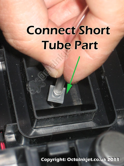 Connect the shorter/inner tube part