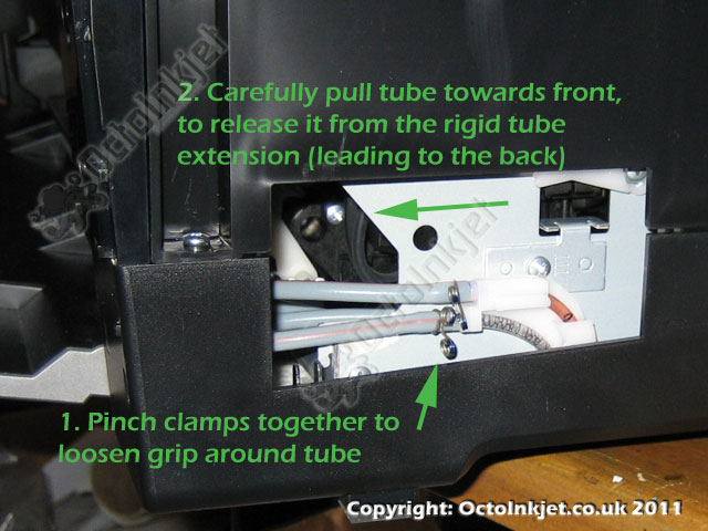 Release tubes from extension mounts