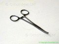 Curved forceps, 12.5cm long.