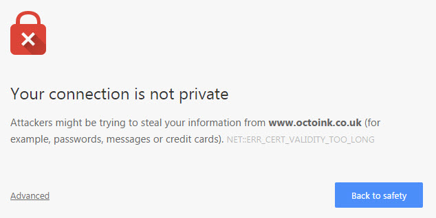 Net::Err_cert_validity_too_long Chrome error