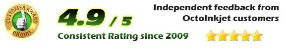 Consistent customer rating of 4.9 out of 5 since 2009