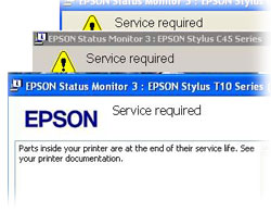 Service Required - Epson Error when waste pads are full